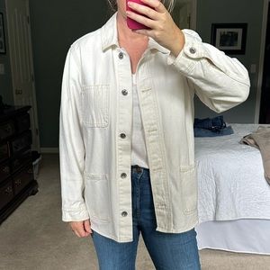 Old Navy off-white denim shacket